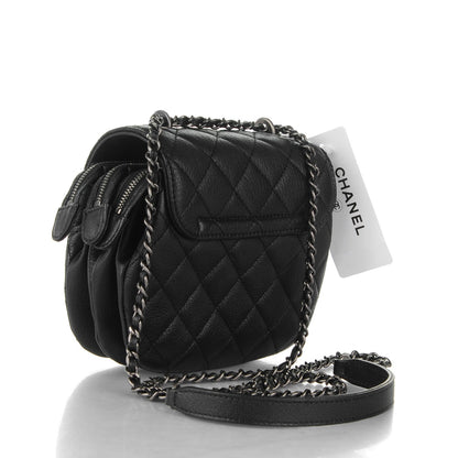 Chanel Goatskin Quilted CC Waiter Crossbody Black 2 of 8