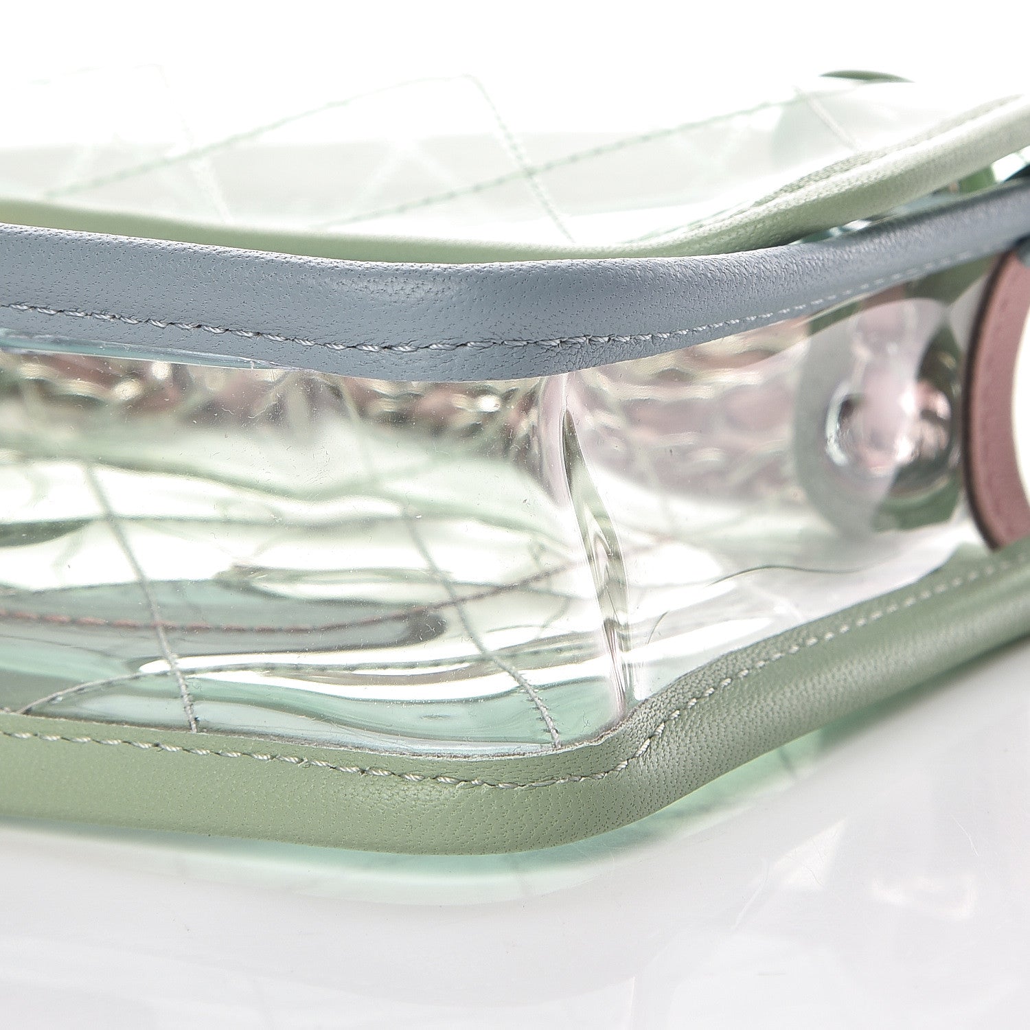 Chanel Lambskin PVC Quilted Mini Coco Splash Flap Blue Green 9 of 10