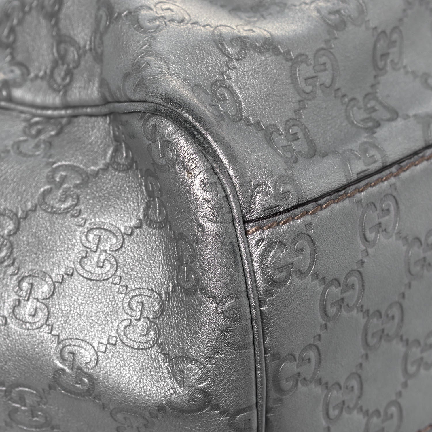 Gucci Guccissima Large Sukey Tote Silver 9 of 18