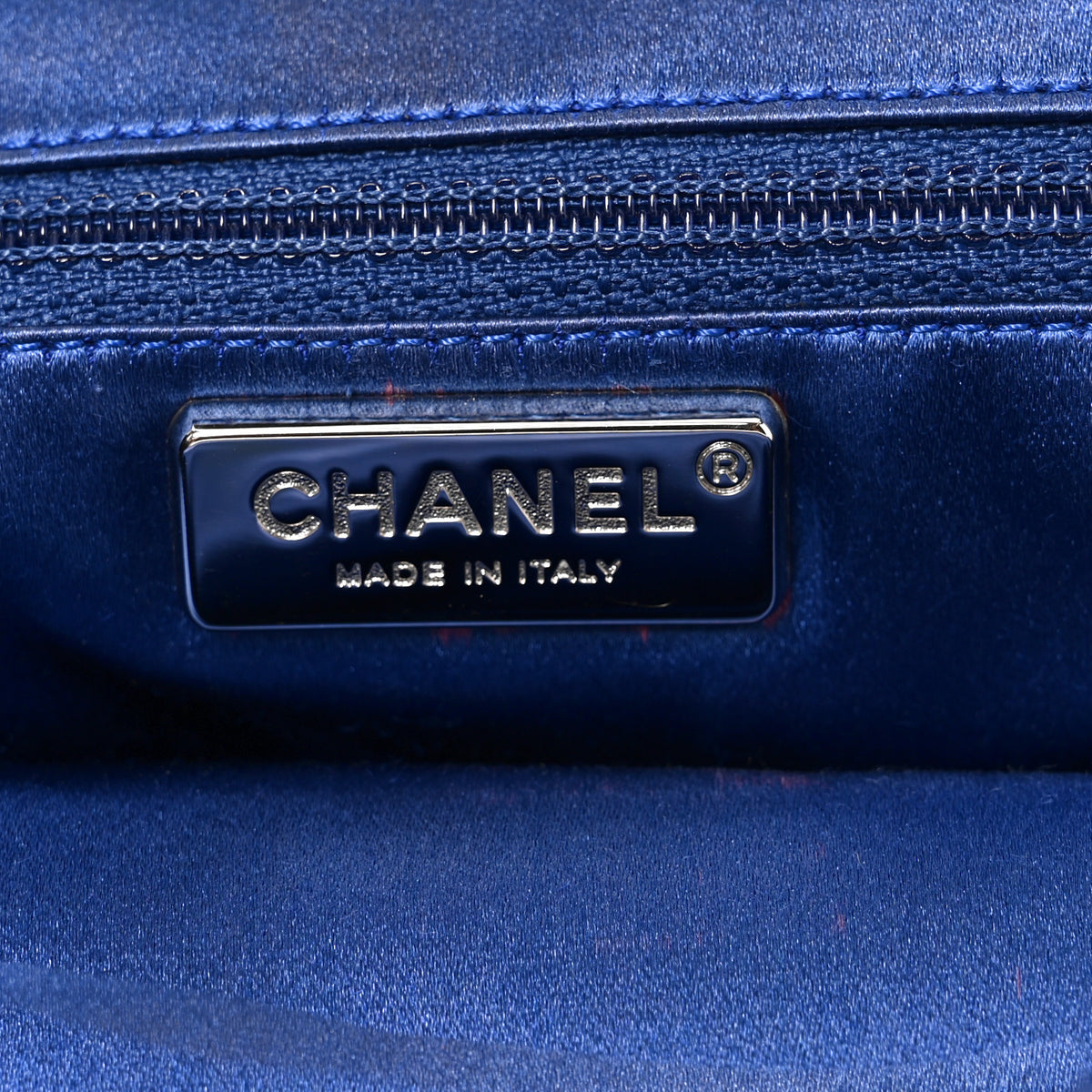 Chanel Lambskin Quilted Timeless Clutch Blue 6 of 10
