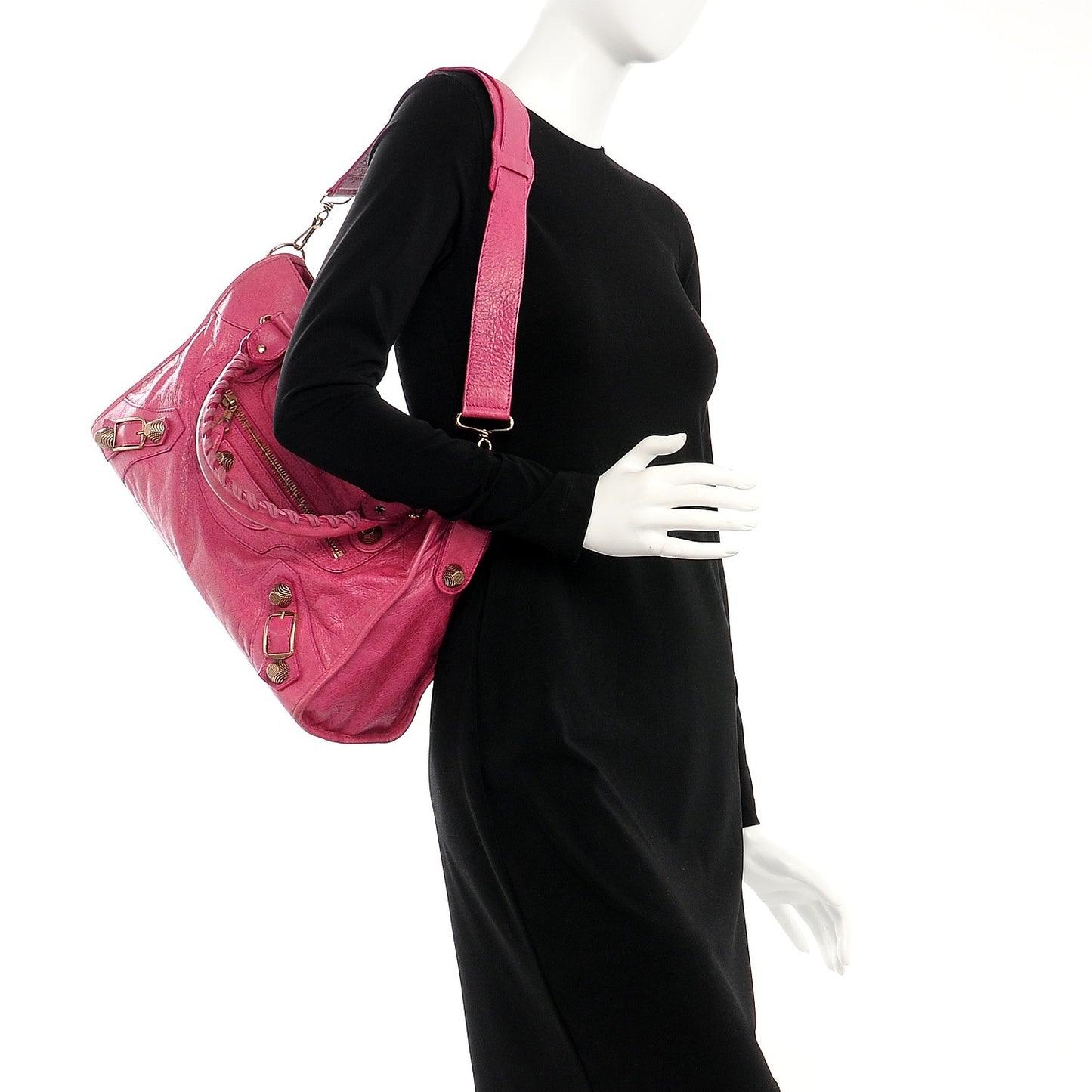 Agneau Giant 21 Rose Gold Hardware City Cyclamen Fucsia