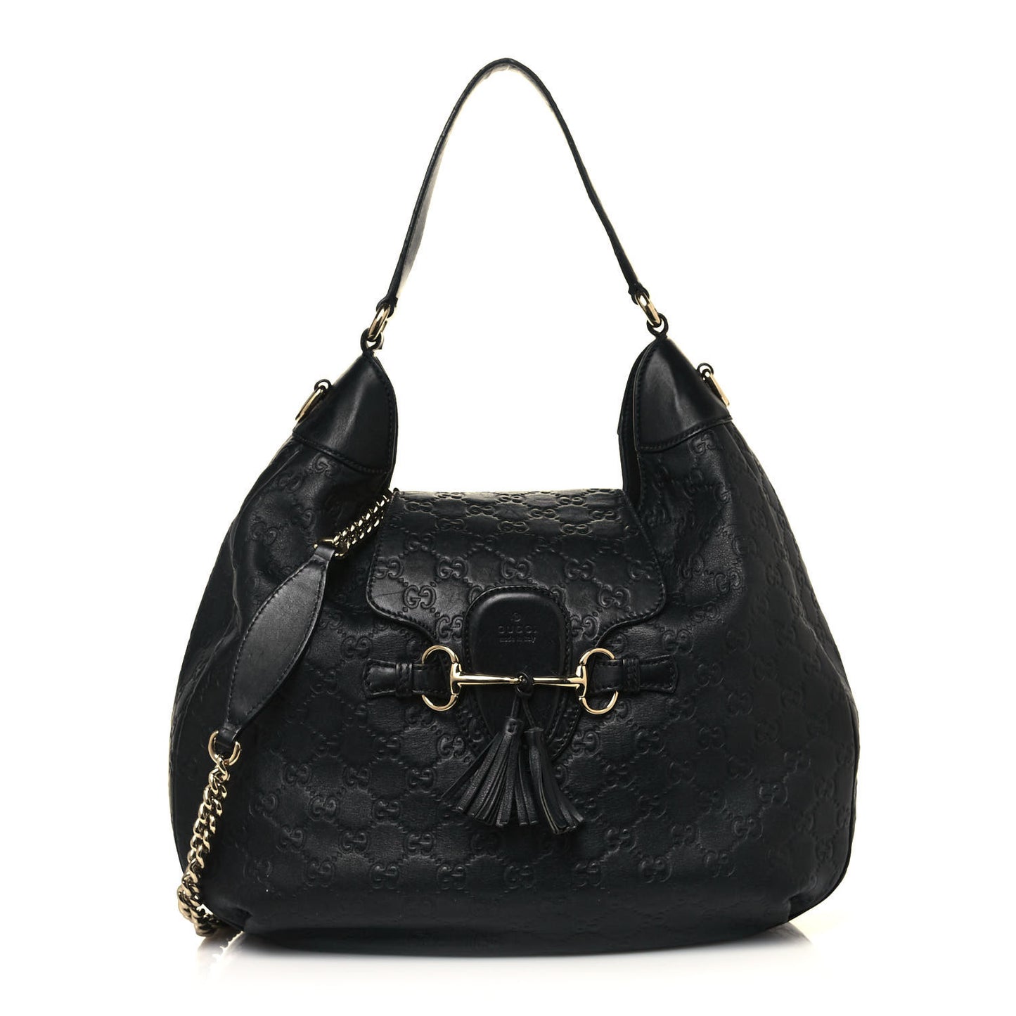 Guccissima Medium Emily Hobo Black