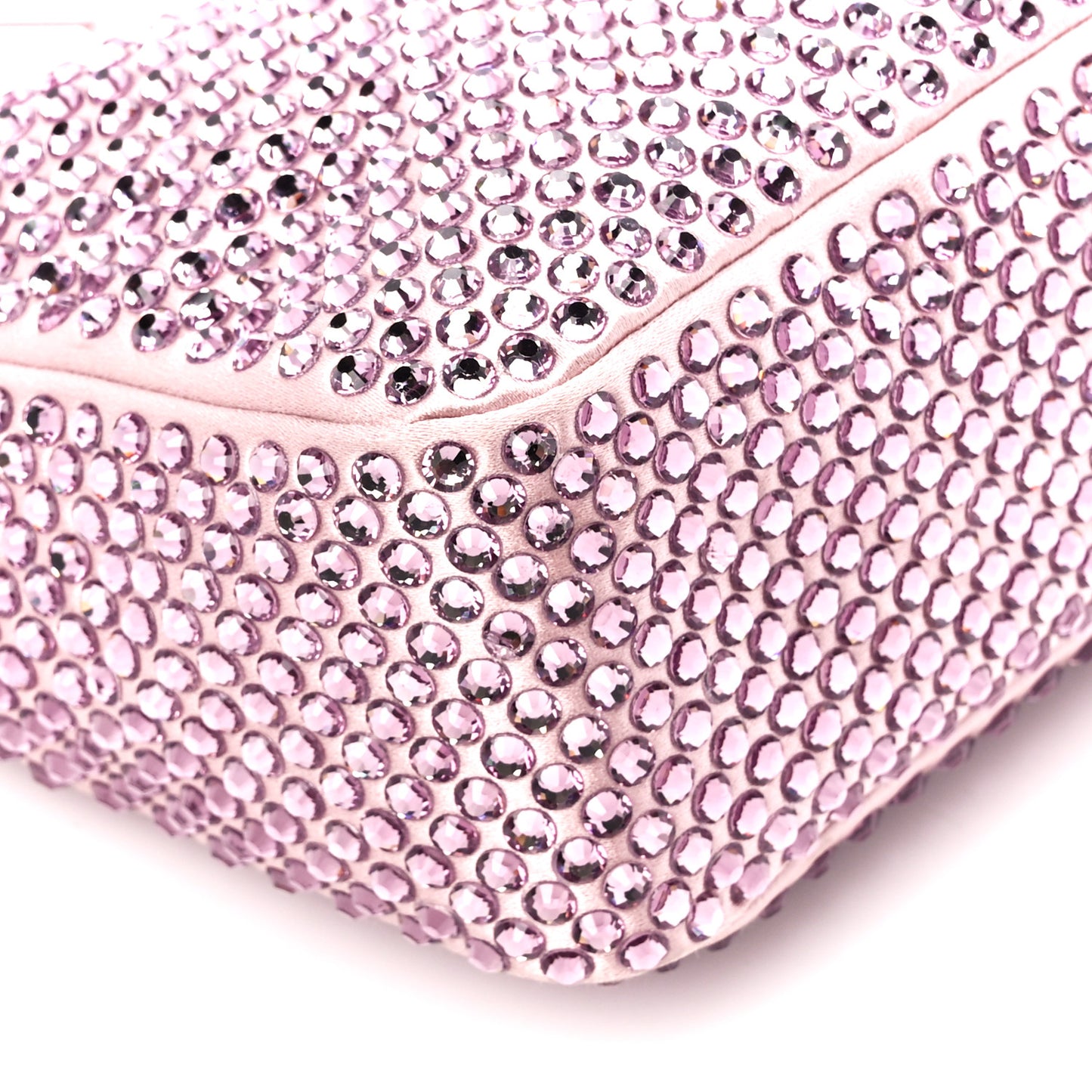 Satin Crystal Mini Re-Edition 2000 Bag Alabastro