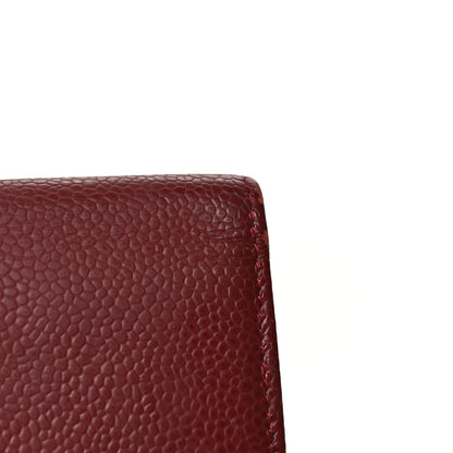 Chanel Caviar Timeless CC Yen Wallet Burgundy 15 of 15