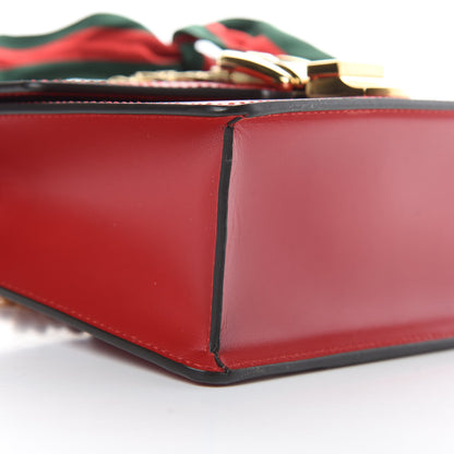 Gucci Calfskin Mini Sylvie Chain Shoulder Bag Hibiscus Red 9 of 10