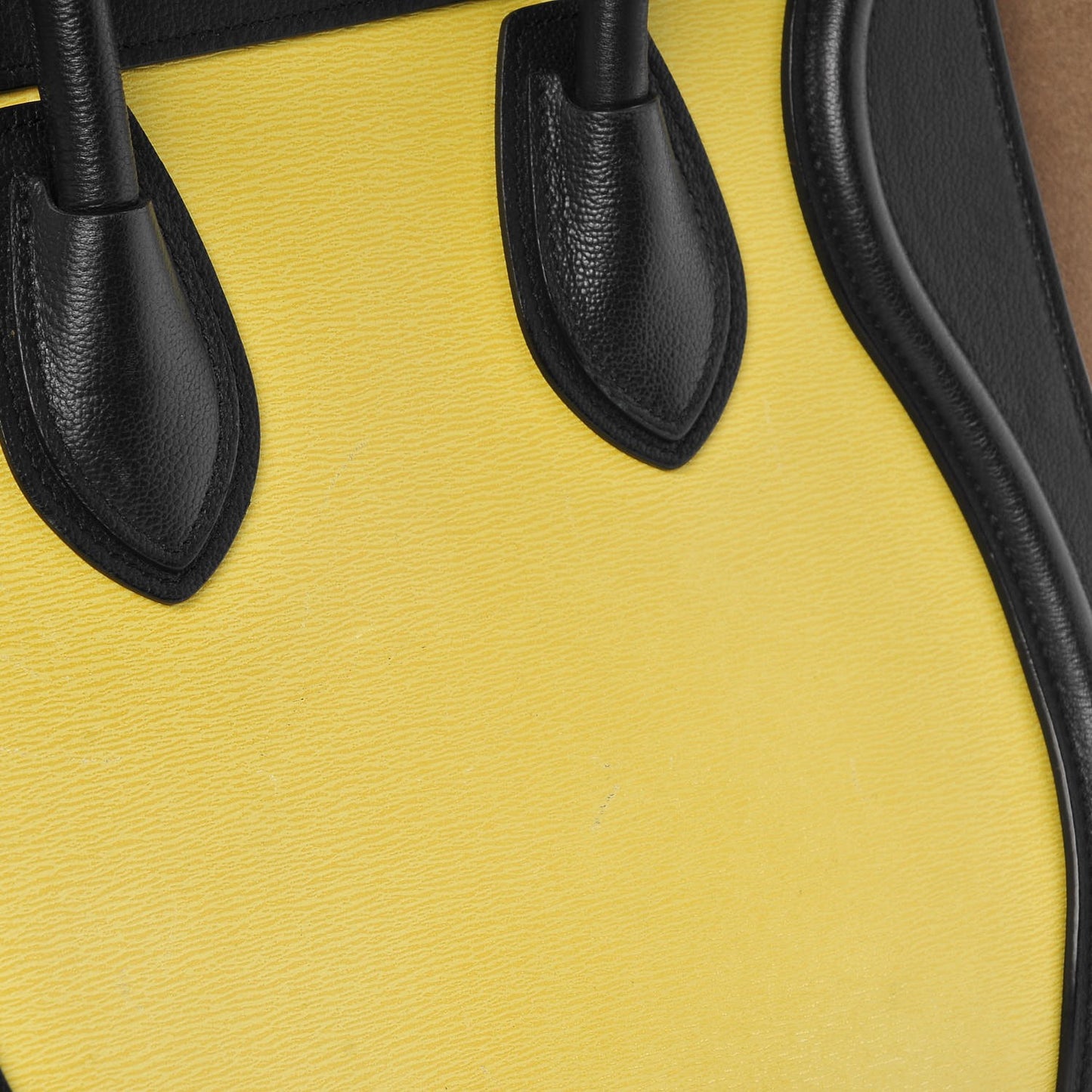 Nubuck Grained Calfskin Micro Tri-Color Luggage Fluo Yellow