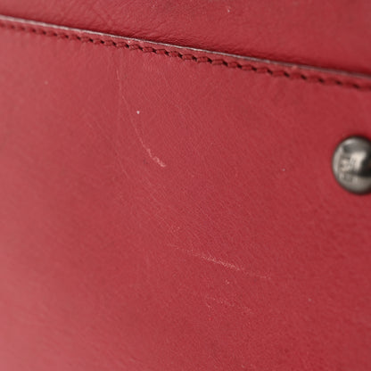 Fendi Vitello Suede Large Peekaboo Iconic Satchel Rubino Peonia 15 of 16