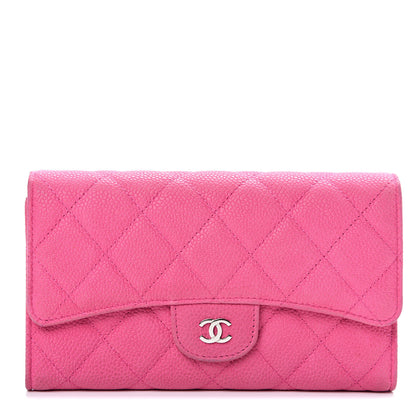 Chanel Iridescent Caviar Quilted Large Flap Wallet Pink 1 of 13
