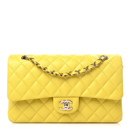 Chanel Caviar Quilted Small Double Flap Yellow 1 of 10
