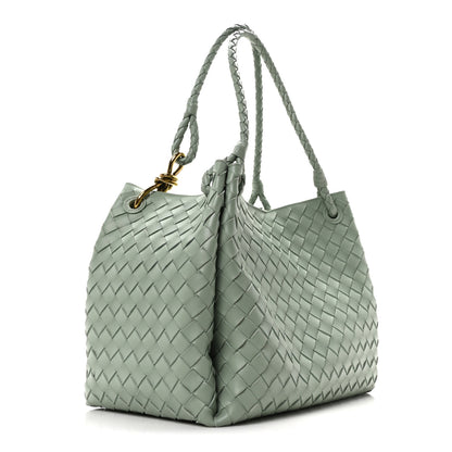 Bottega Veneta Nappa Intrecciato Large Andiamo Parachute Shoulder Bag New Sauge 4 of 10