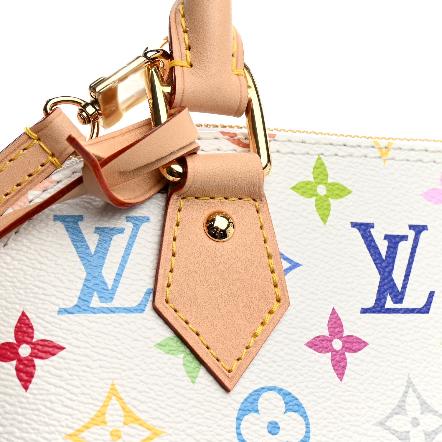 Louis Vuitton LV x TM Monogram Multicolor Alma BB White 12 of 14