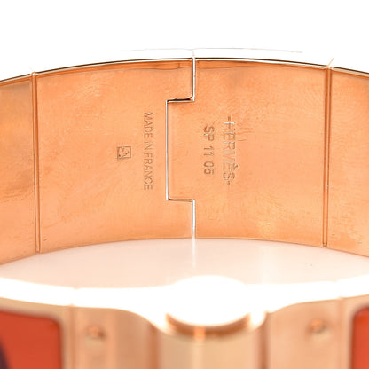 Hermes Enamel Printed Wide Brides De Gala Hinged Bracelet M 3 of 4