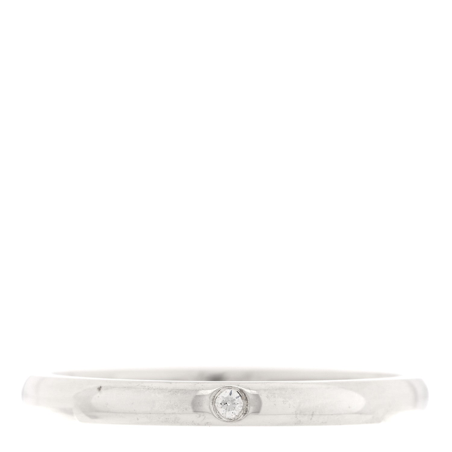 Tiffany Elsa Peretti Sterling Silver Diamond Band Ring 67 11.75 1 of 5