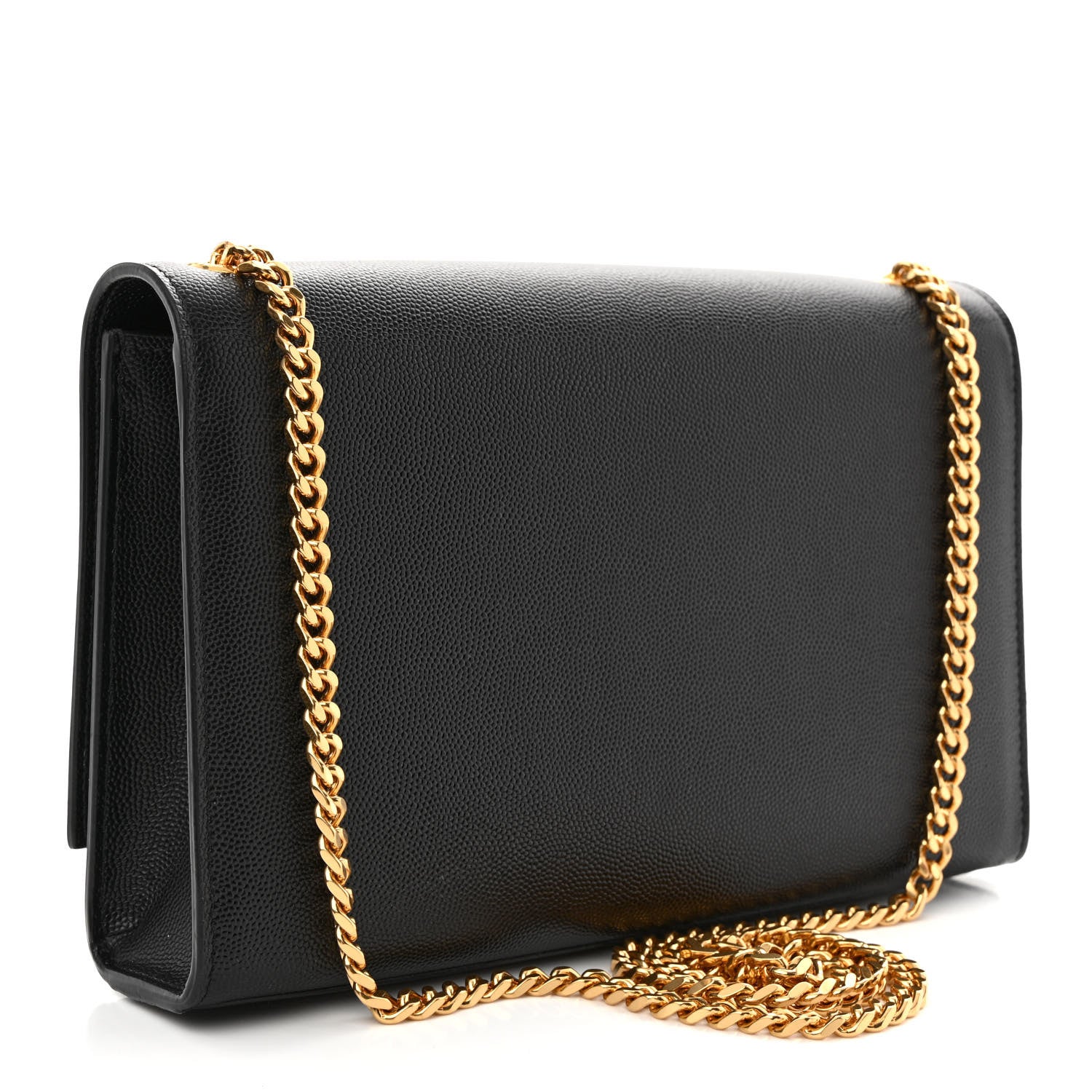 Saint Laurent Grain De Poudre Medium Classic Monogram Kate Satchel Black 3 of 10