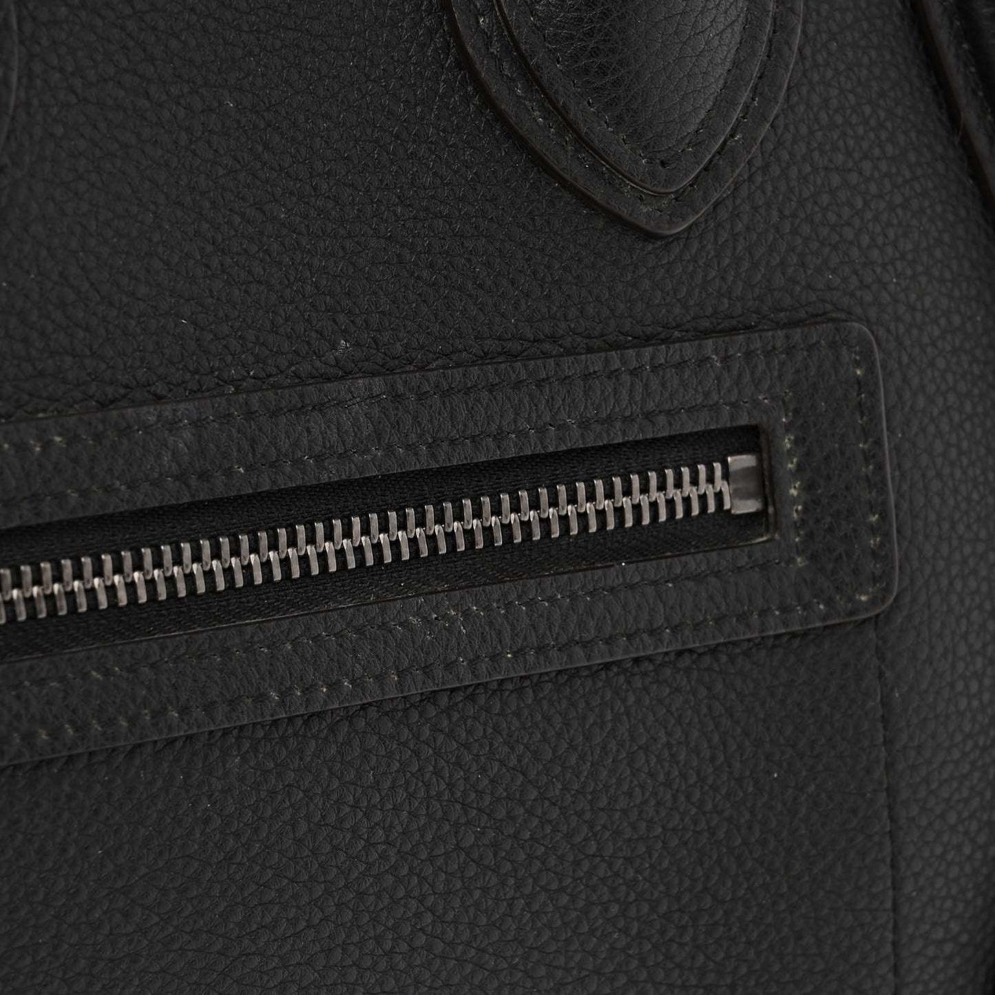 Drummed Calfskin Micro Luggage Black