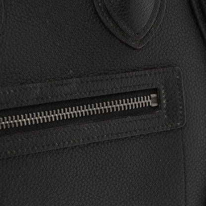 Celine Drummed Calfskin Micro Luggage Black 11 of 12