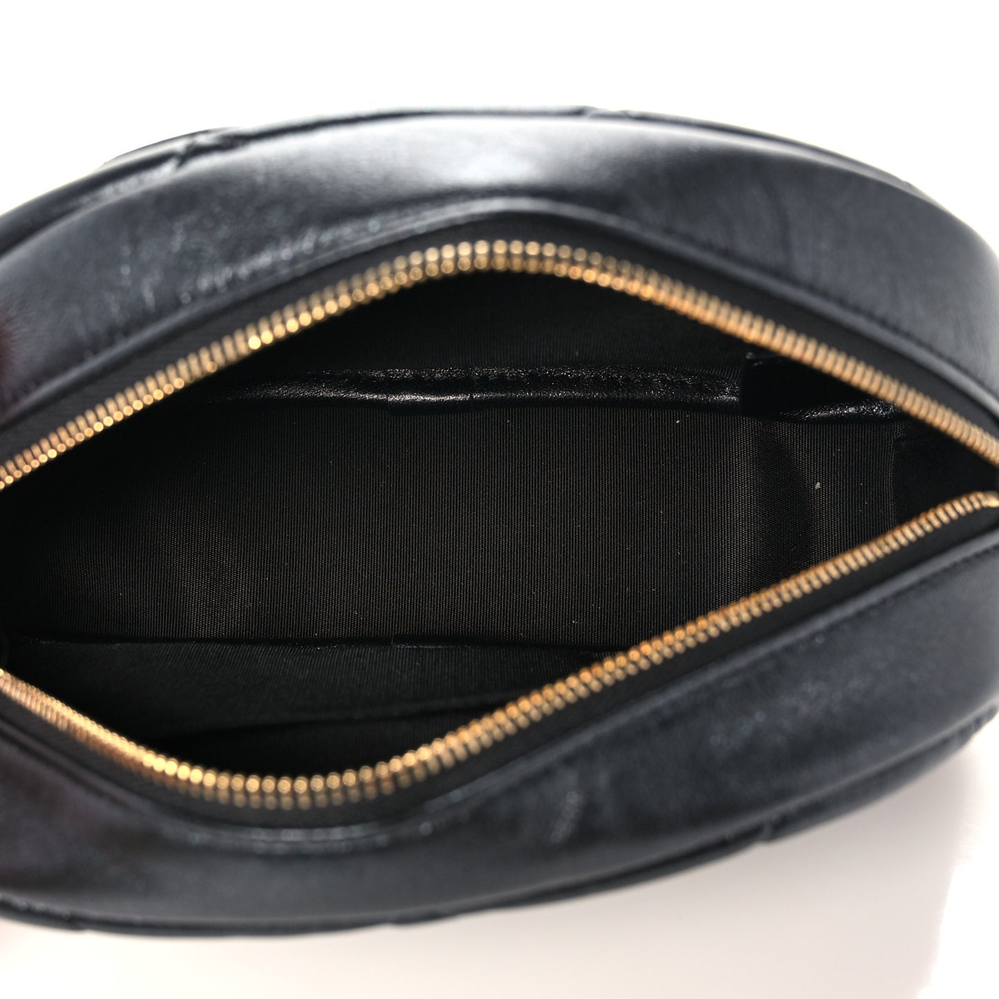 Iridescent Lambskin Quilted Pouch Black