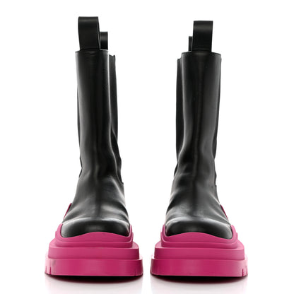 Bottega Veneta Calfskin The Tire Chelsea Boots 37 Black Hollyhock 2 of 8