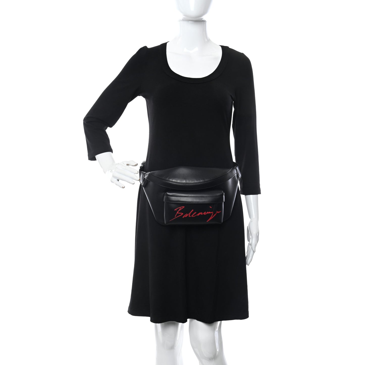 Supple Calfskin Signature Logo Large Everyday Beltpack Black