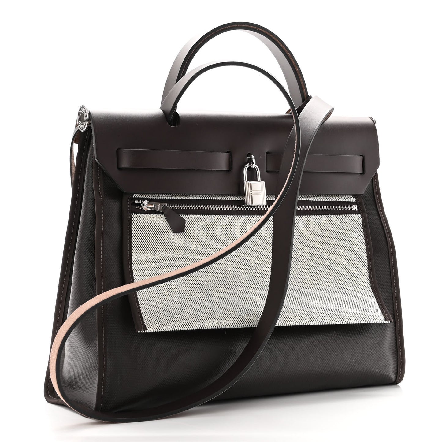 Toile H Berline Vache Hunter Herbag Zip PM 31 Cassis Ecru Black Rouge Sellier