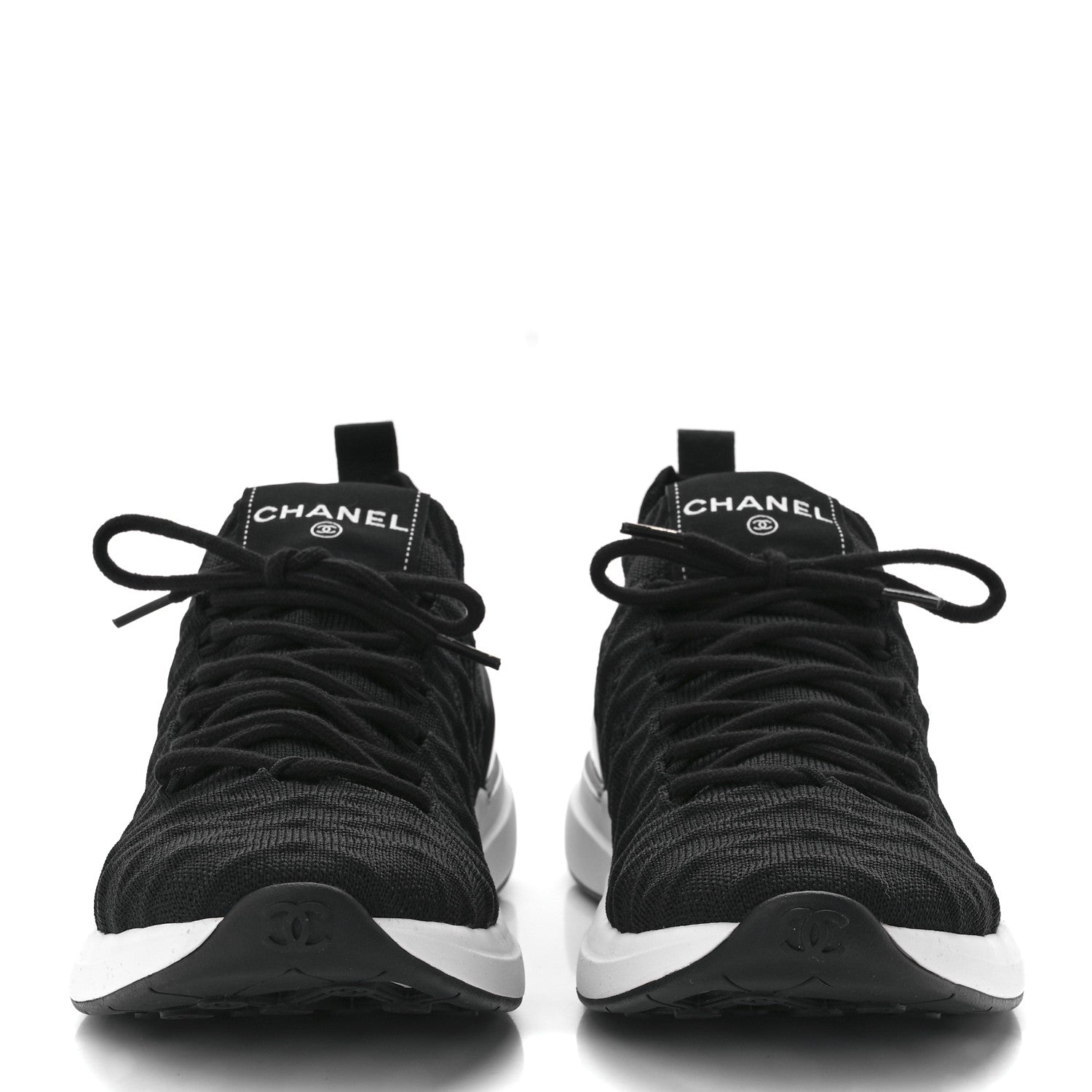 Chanel Fabric Logo Sneakers 39 Black 2 of 10