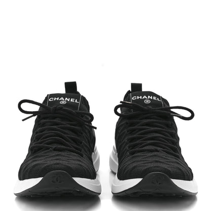 Chanel Fabric Logo Sneakers 39 Black 2 of 10