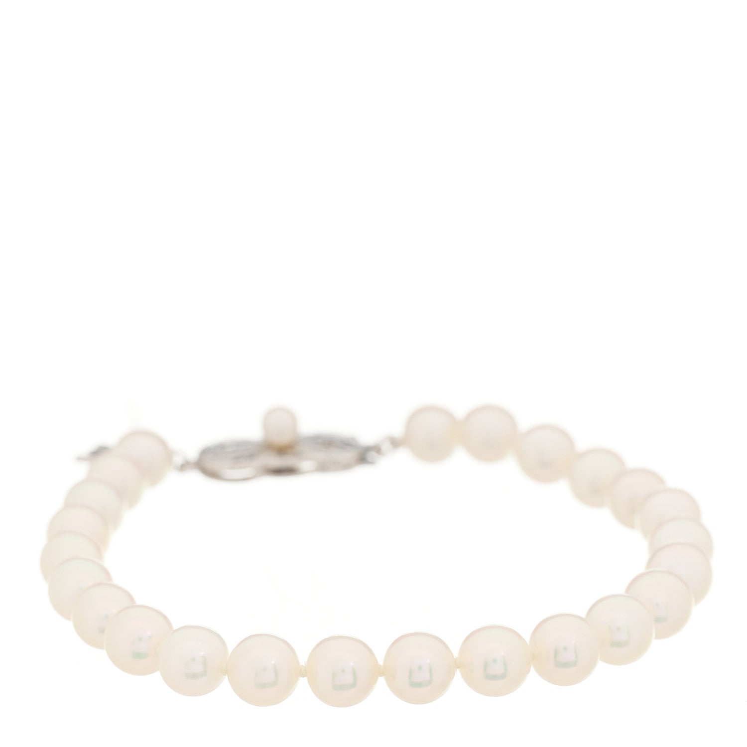 Mikimoto 18K White Gold Akoya Pearl 6-6.5mm Strand Bracelet 1 of 4