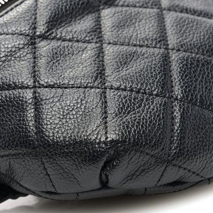 Chanel Grained Calfskin Quilted Waist Belt Bag Black 9 of 10