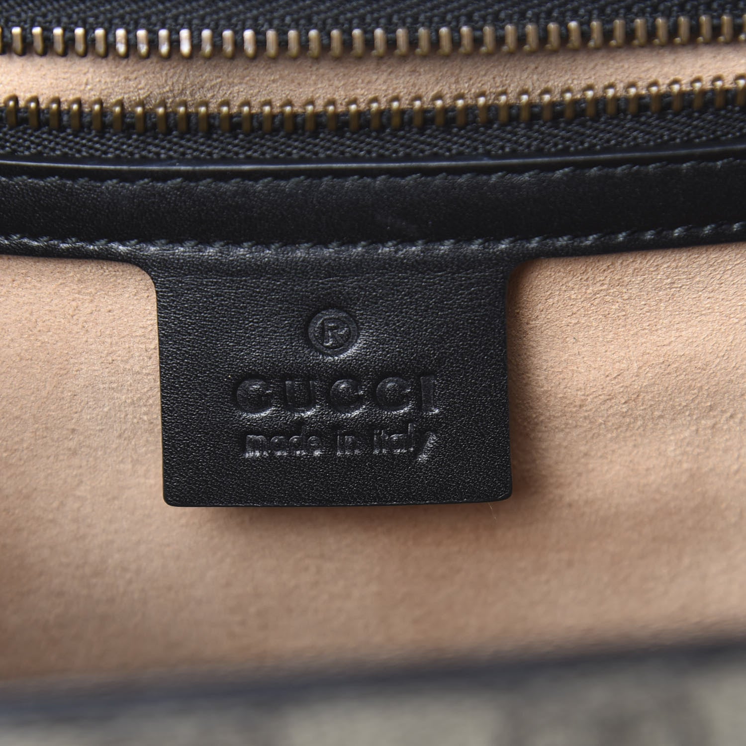Gucci GG Supreme Monogram Small Osiride Top Handle Bag Black Gold 6 of 11