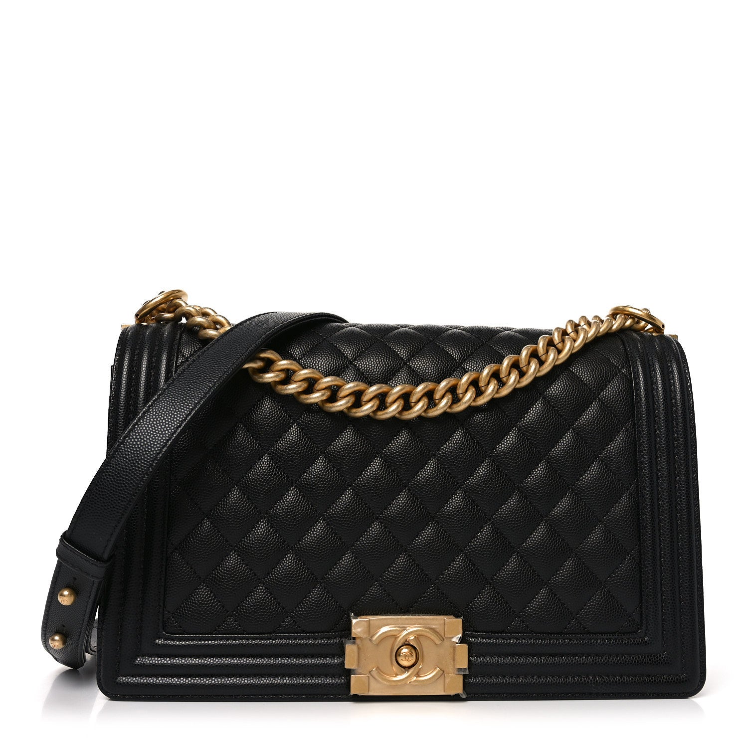 Chanel Caviar Quilted New Medium Boy Flap Black 1 of 10