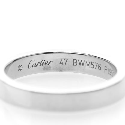 Cartier Platinum Diamond 3mm C De Cartier Wedding Band Ring 47 4 4 of 4
