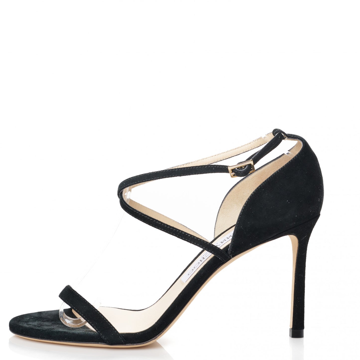Suede Hesper 85 Sandal 37 Black