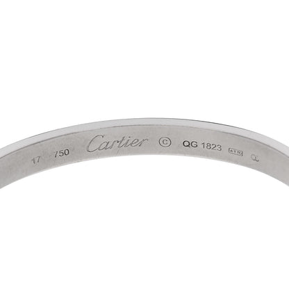 Cartier 18K White Gold LOVE Bracelet 17 6 of 9