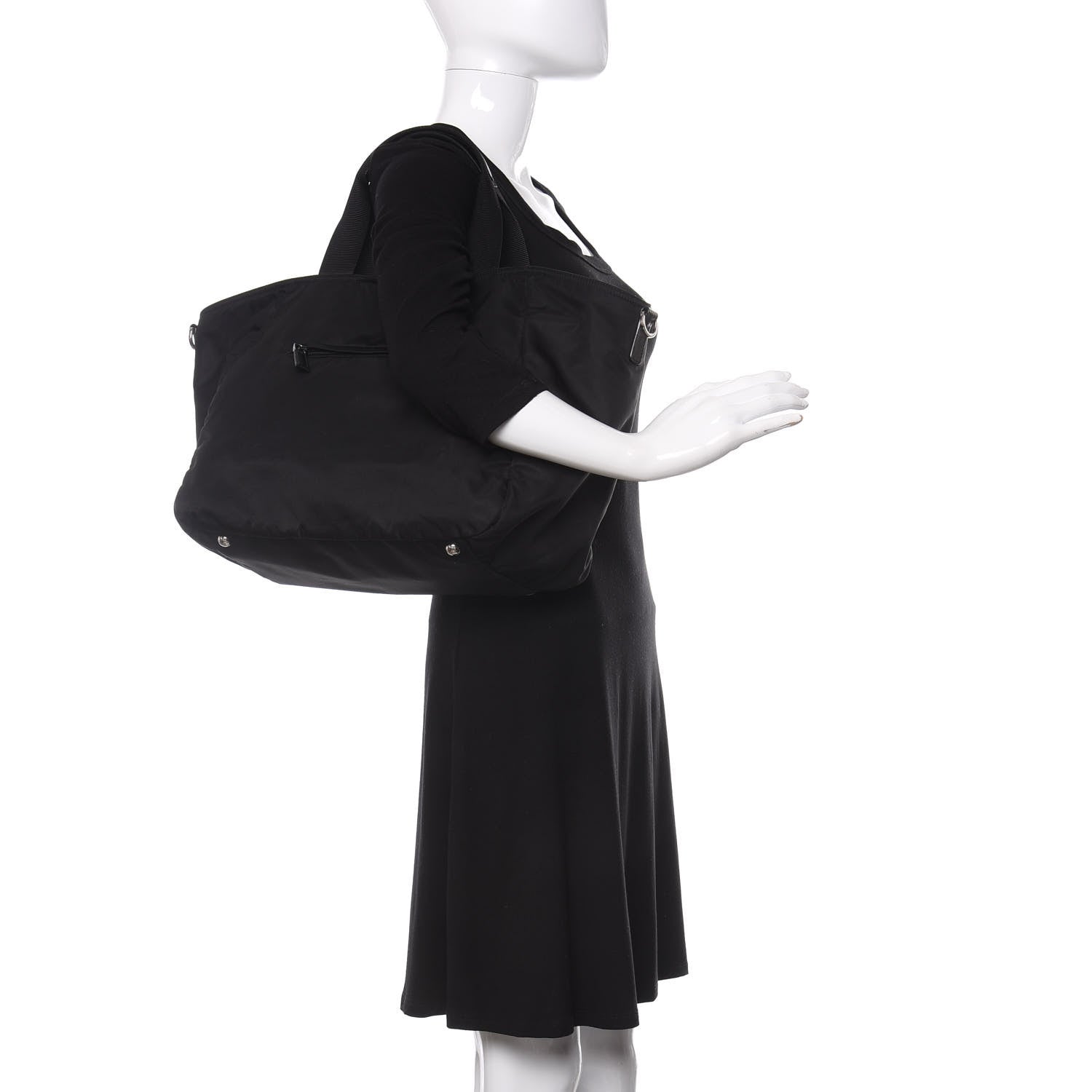 Prada Tessuto Nylon Tote Black 2 of 10
