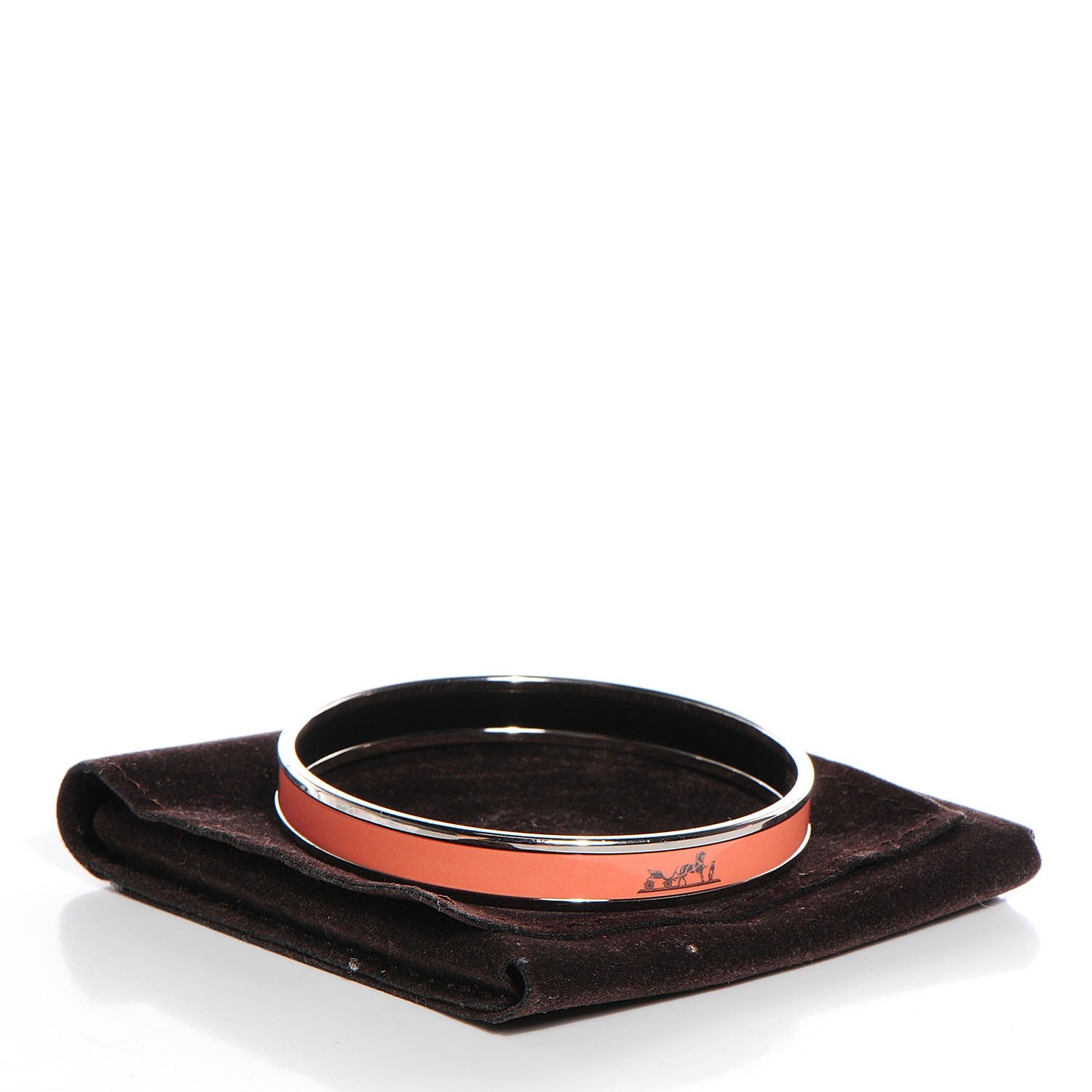 Hermes Enamel Printed Caleche Narrow Bracelet 62 Mango 5 of 5