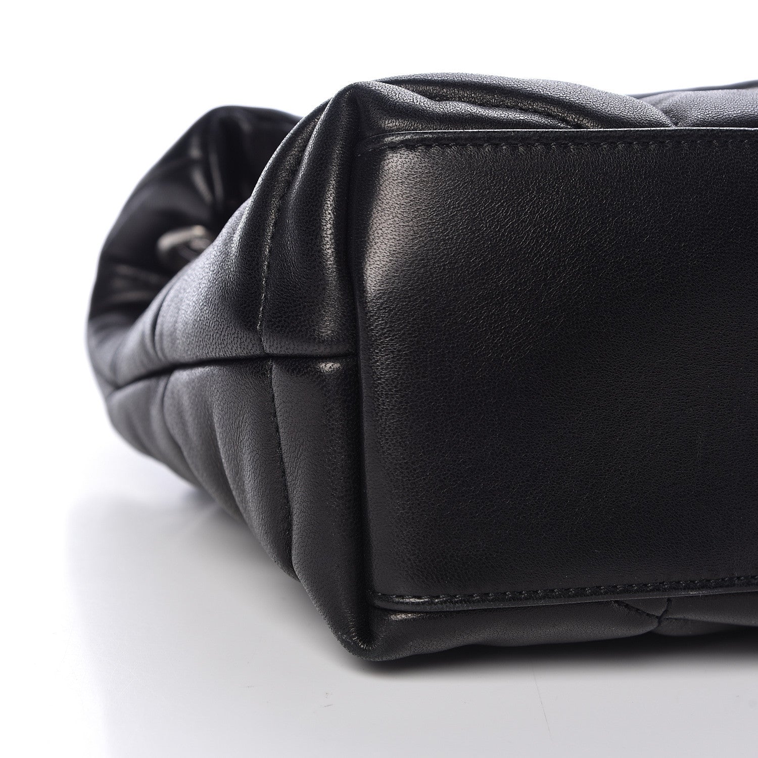 Saint Laurent Lambskin Quilted Small Loulou Puffer Monogram Chain Satchel Black 10 of 15