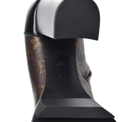 Louis Vuitton Patent Calfskin Monogram Star Trail Ankle Boots 38.5 Black 6 of 7