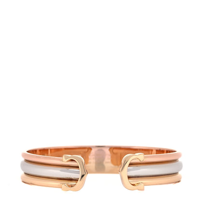 Cartier 18K Pink Yellow White Gold Trinity De Cartier Cuff Bracelet 1 of 4