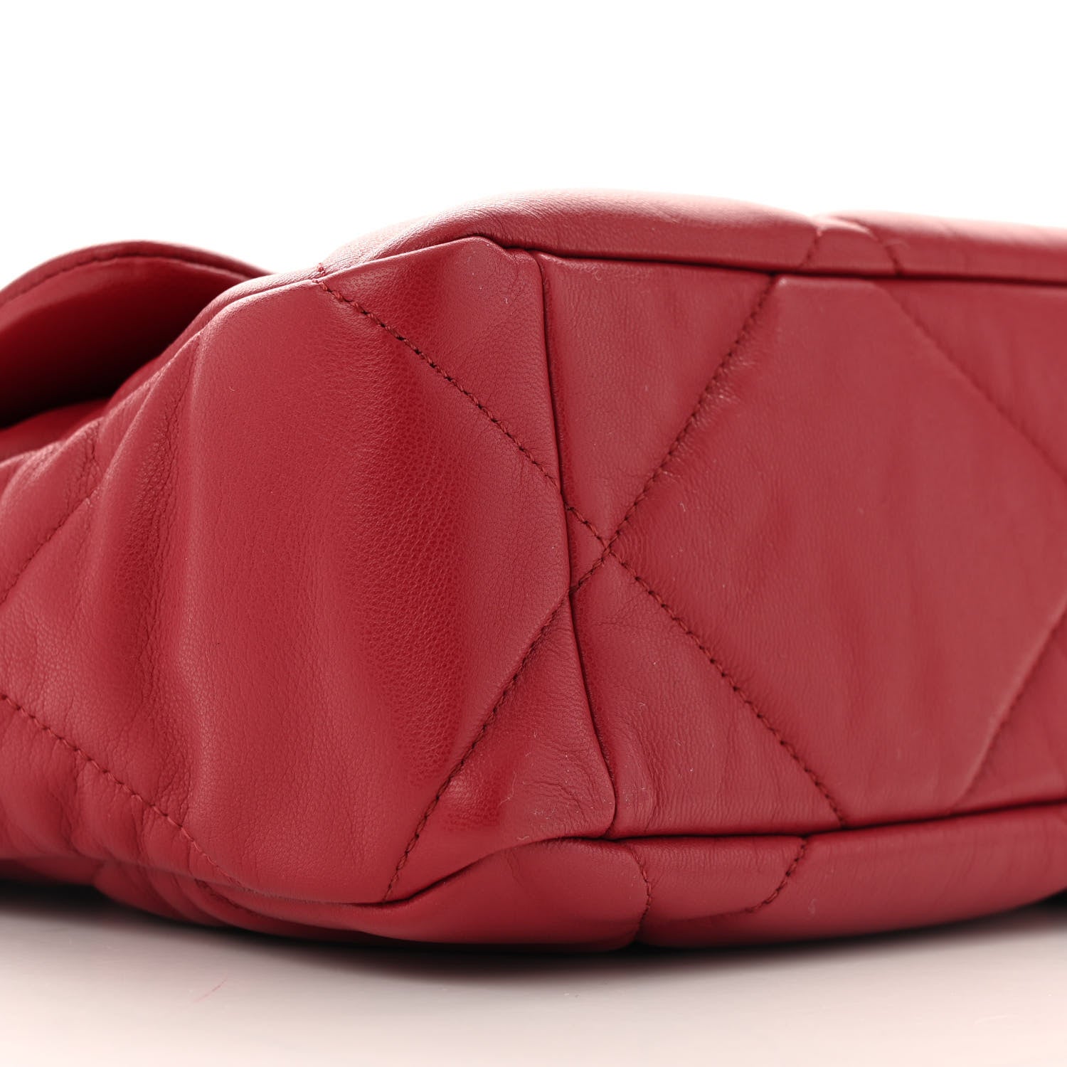 Chanel Goatskin Quilted Large Chanel 19 Flap Dark Pink 9 of 12