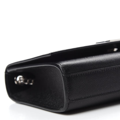 Saint Laurent Grain De Poudre Small Monogram Kate Satchel Black 6 of 10