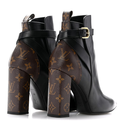 Louis Vuitton Calfskin Monogram Matchmake Low Boots 38 Black 5 of 11