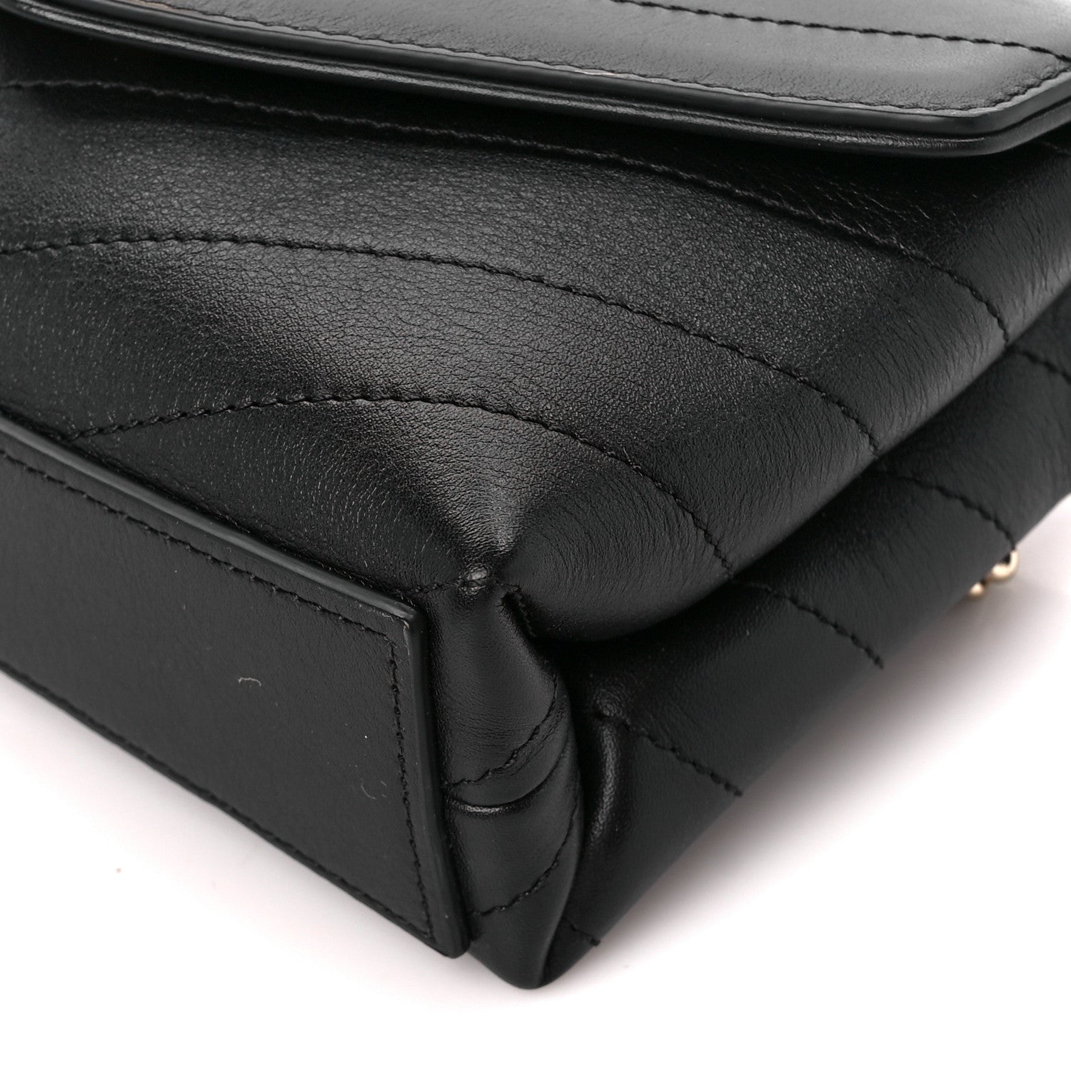 Chanel Calfskin Chevron Stitched Coco Waist Bag Black 11 of 11