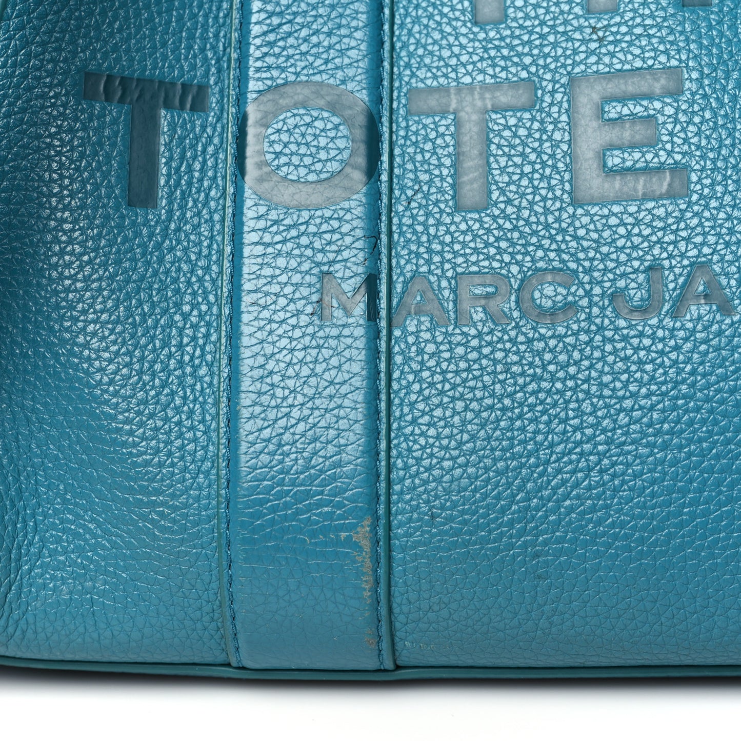 Grained Calfskin Medium The Tote Bag Blue