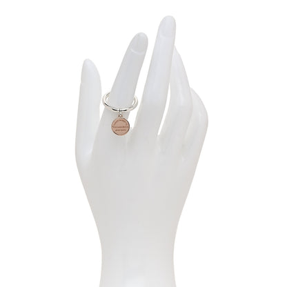 Tiffany Sterling Silver Rubedo Return to Tiffany Round Charm Ring 52 6 2 of 6