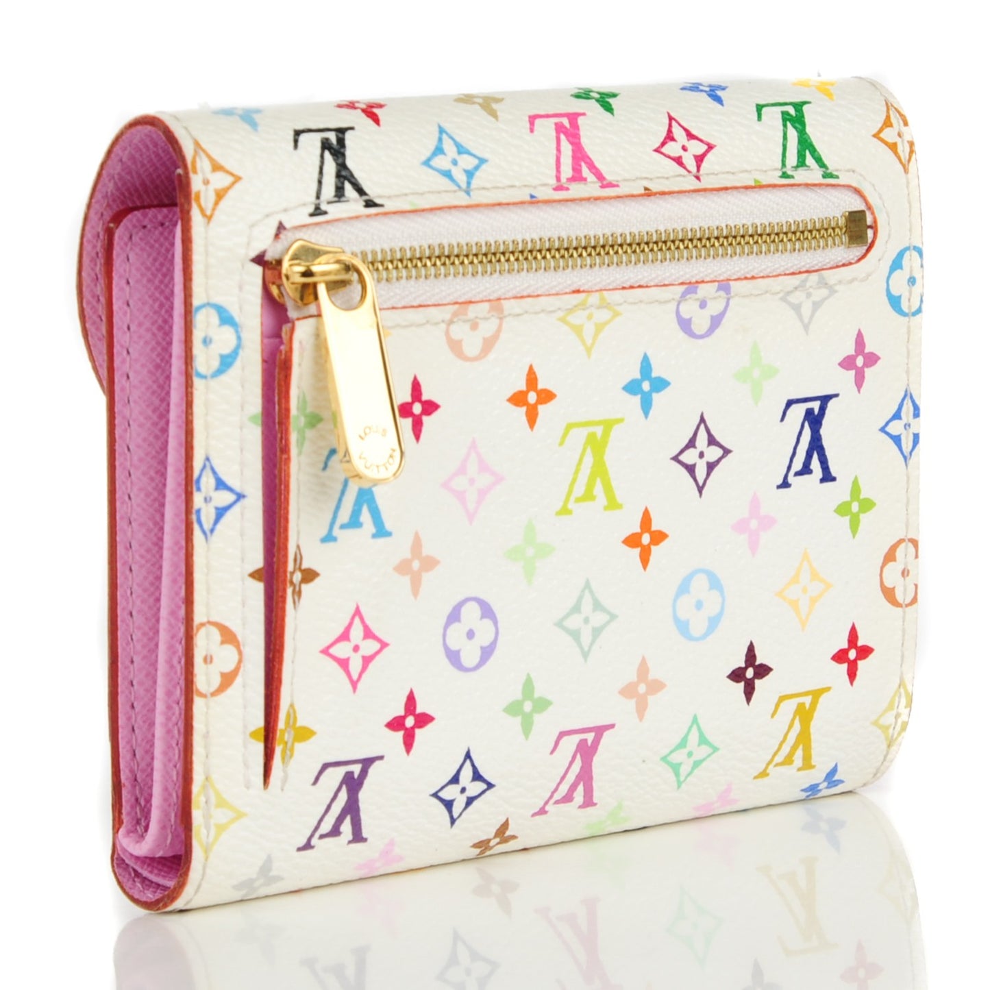 Monogram Multicolor Joey Wallet White Litchi