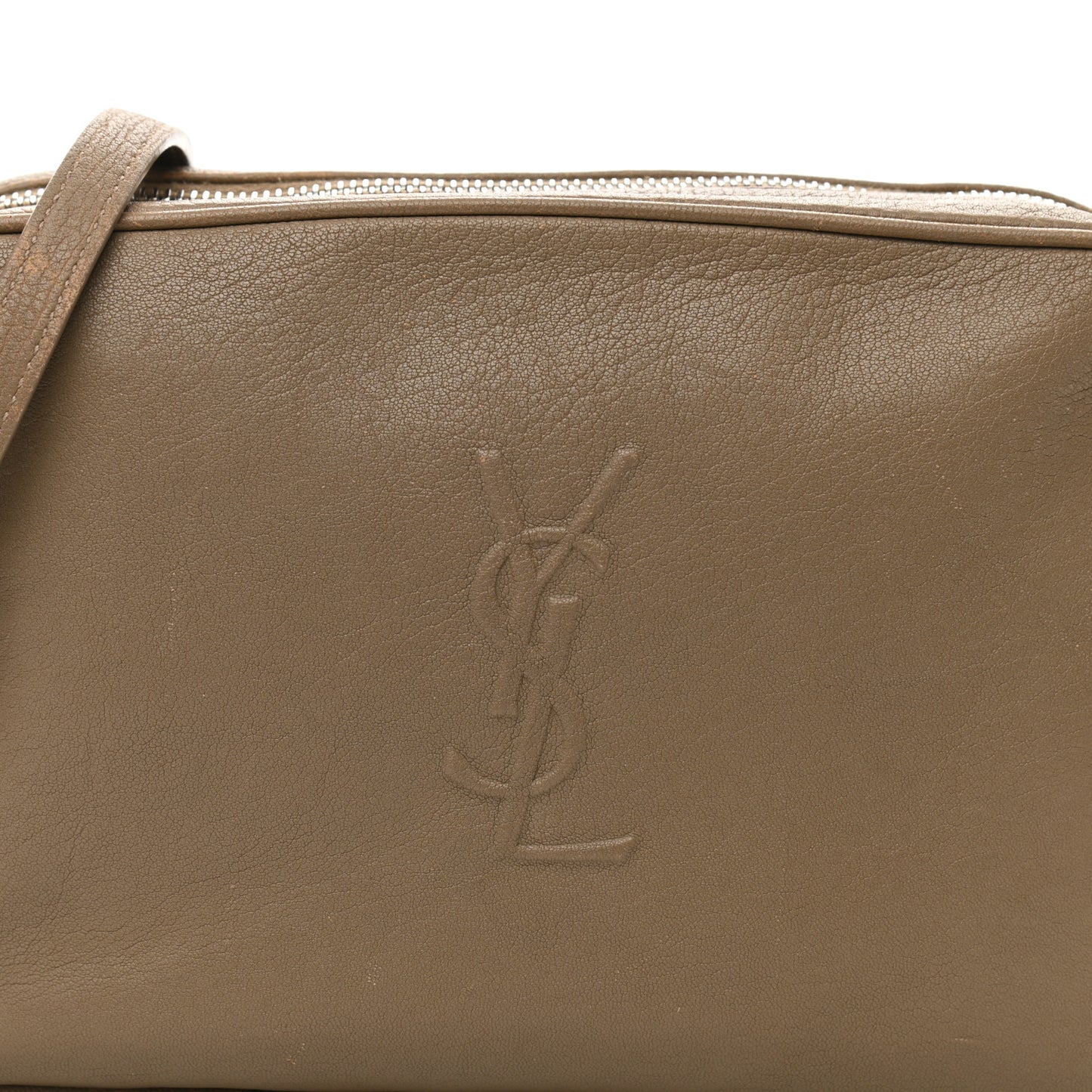 Lambskin Monogram Small Lou Camera Bag Dark Beige