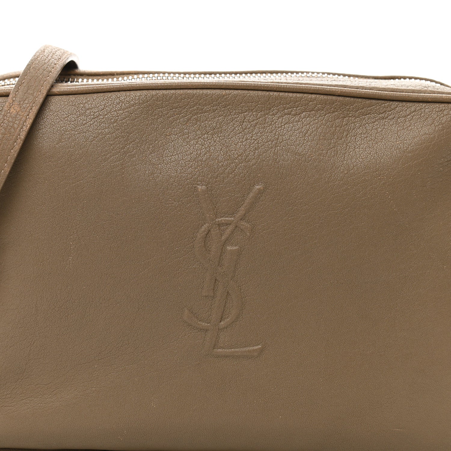 Saint Laurent Lambskin Monogram Small Lou Camera Bag Dark Beige 7 of 12