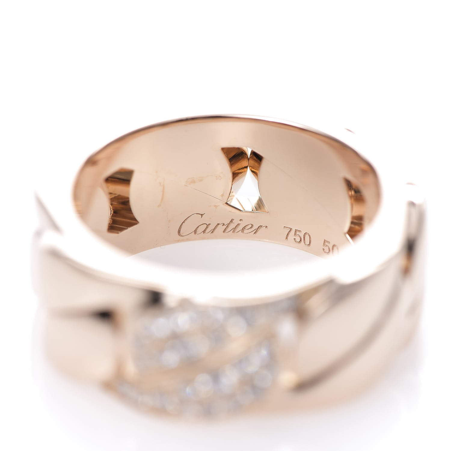 Cartier 18K Pink Gold Diamond La Dona Ring 50 5.25 4 of 6