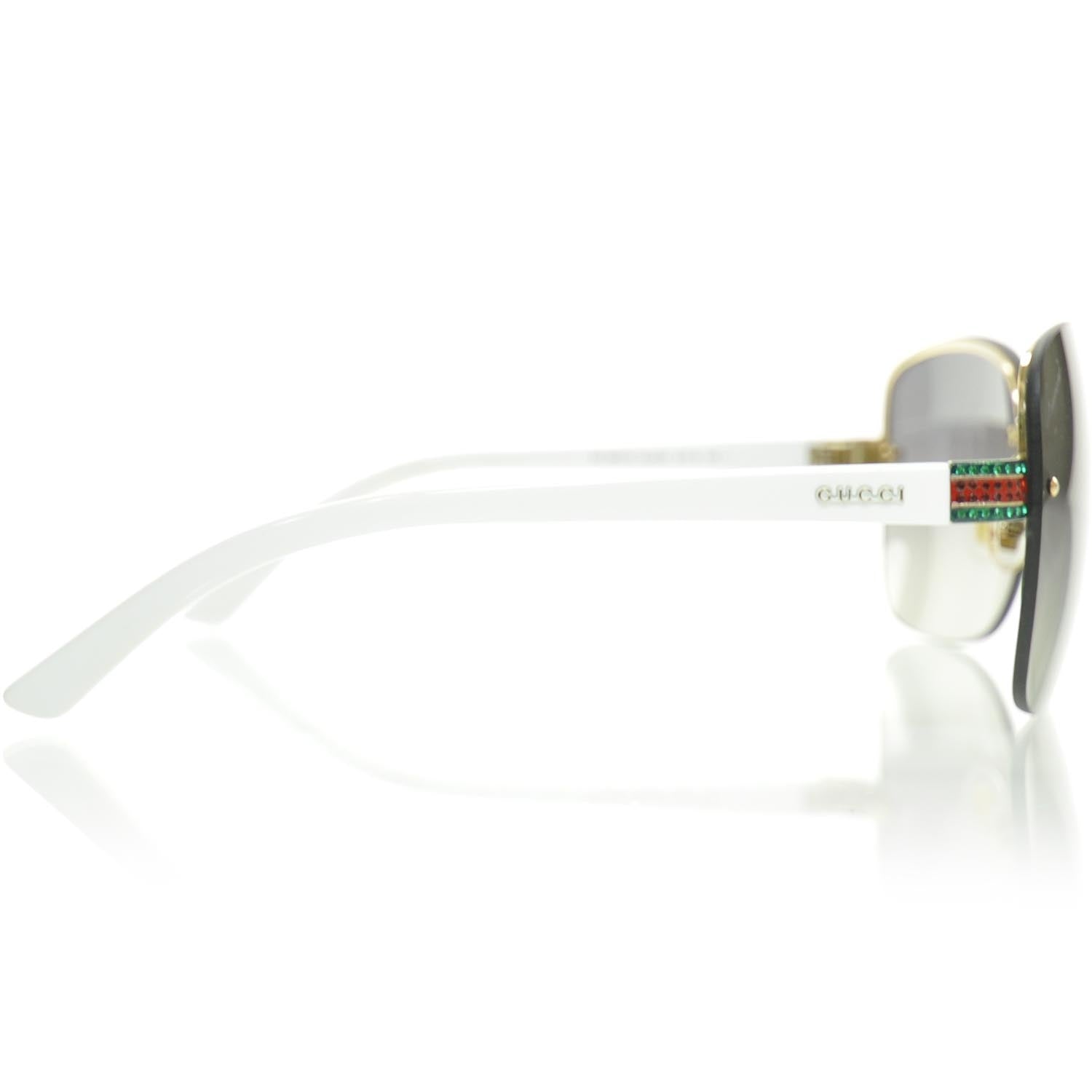 Gucci Crystal Web Sunglasses 2897S White 6 of 9
