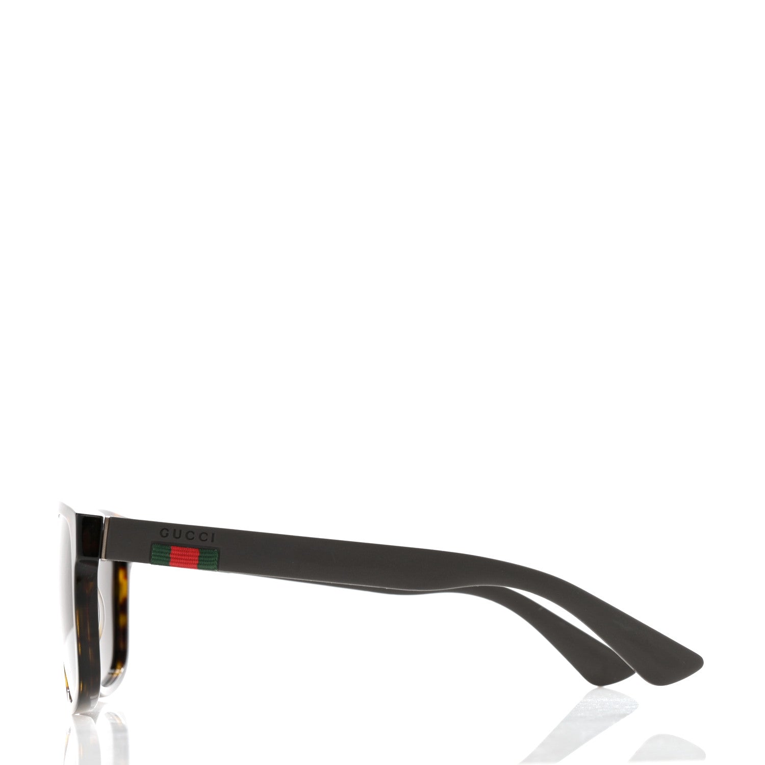 Gucci Web Square Frame GG0010S Sunglasses Tortoise 3 of 7